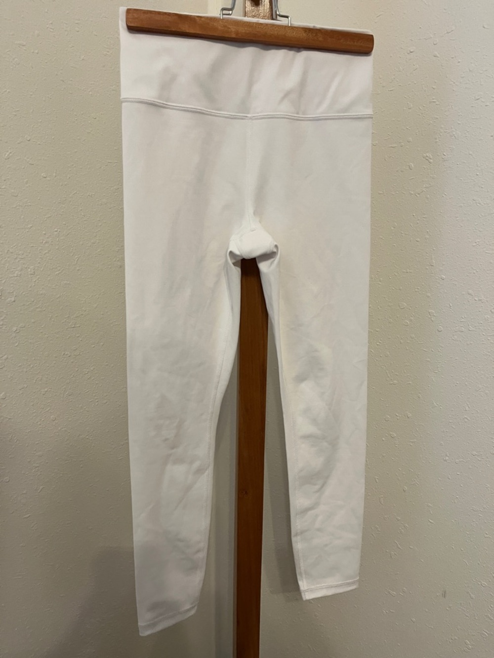 Athleta White High-Waist Fold-Over Leggings